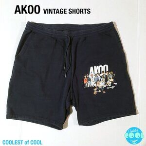AKOO Sweat Shorts Men’s Size XXL Color Navy Blue 100% Authentic Rare 90s Hip Hop
